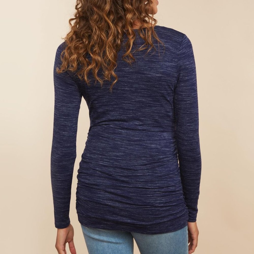Motherhood Maternity Long Sleeve T-Shirt Blue Extra Small - Picture 2 of 7
